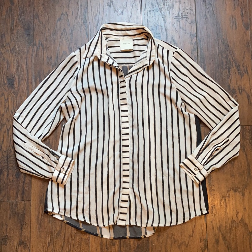 Mason by Michelle Mason Silk Button Down Top